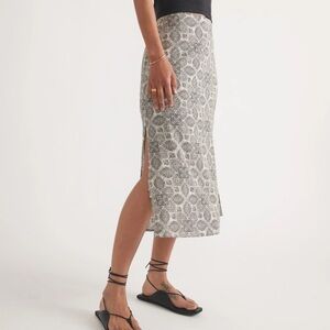 Midi Skirt elegant print classy zip on side clean finish patterns